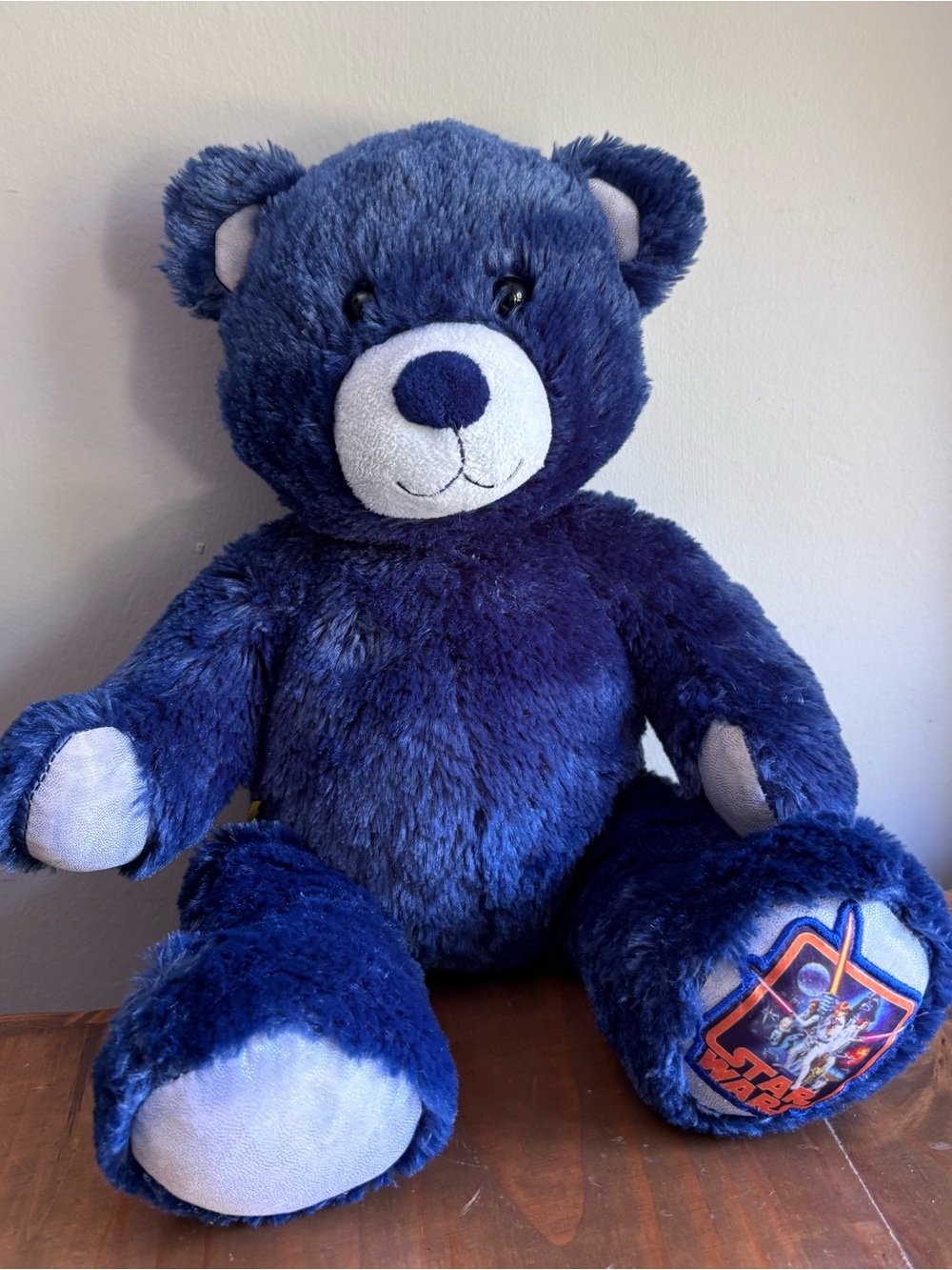 Star Wars x Build-a-Bear Plush Blue 16" Stuffed Bear  2010 Limited Edition-Patch